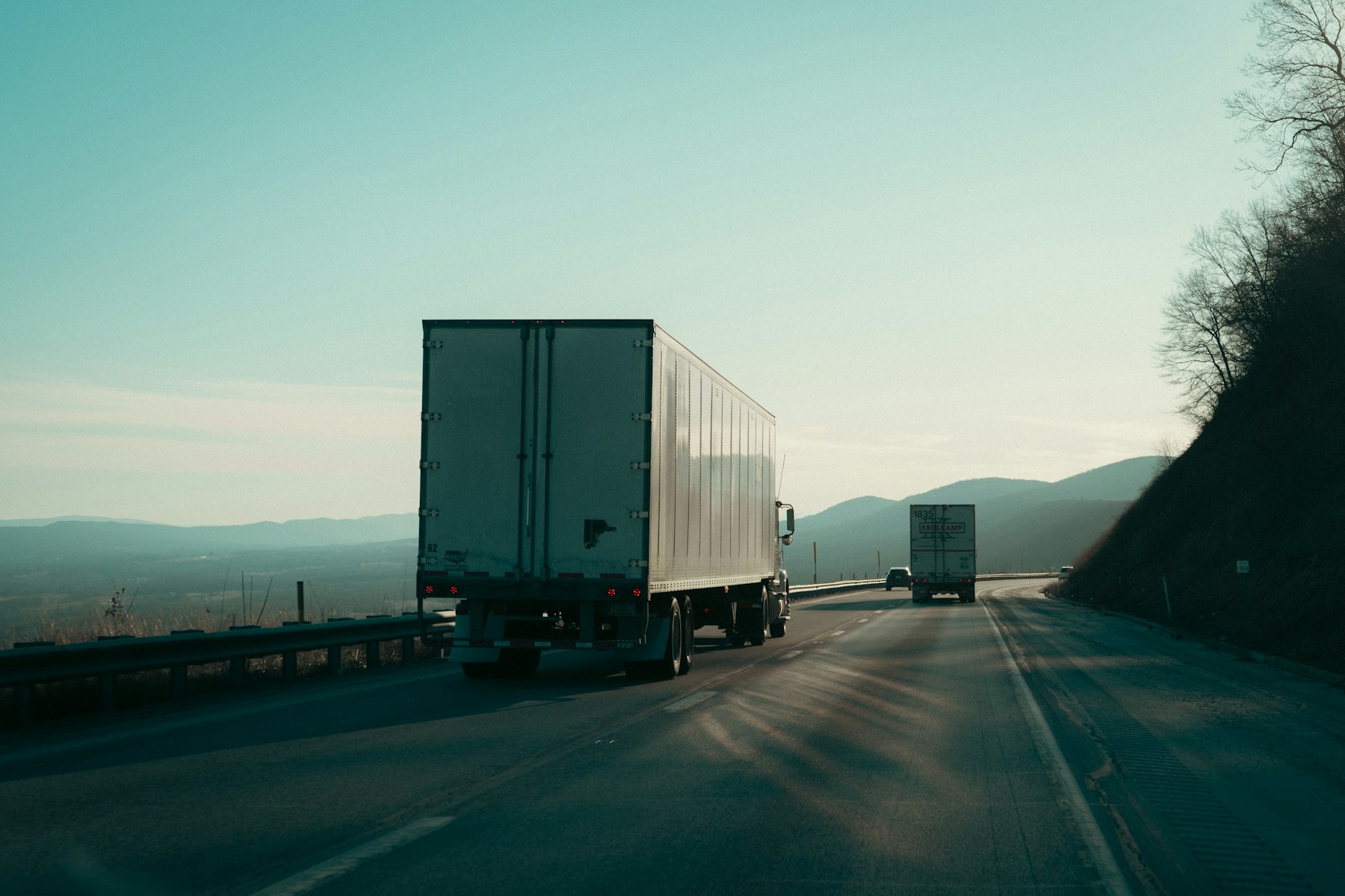 Commercial truck on the highway