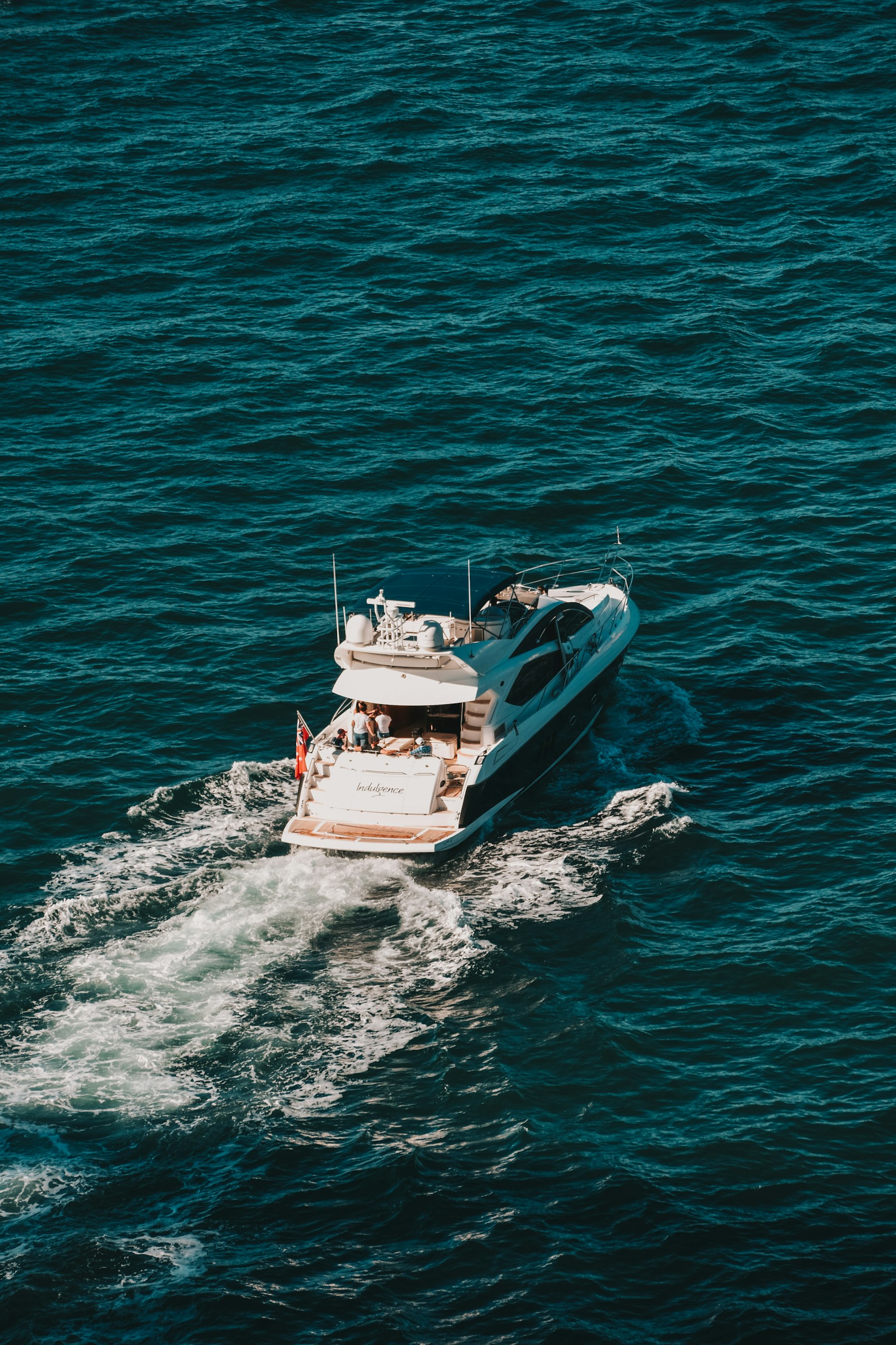 Marine vessel on open water